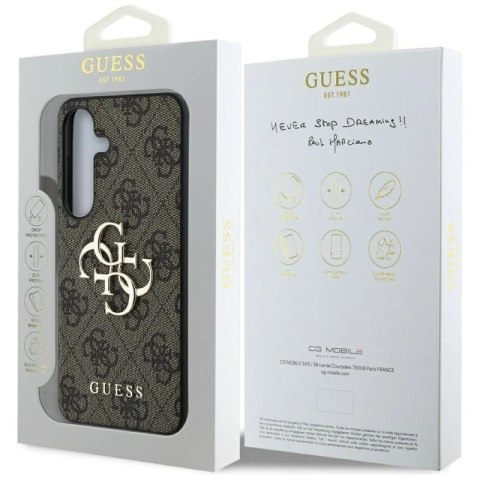 Etui Guess Big 4G Logo Classic Logo do Samsung Galaxy S25 brązowy Guess