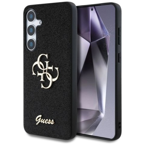 Etui Guess Fixed Glitter Big 4G Metal Logo do Samsung Galaxy S25 Plus czarny Guess