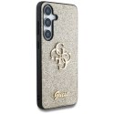 Etui Guess Fixed Glitter Big 4G Metal Logo do Samsung Galaxy S25 Plus złoty Guess