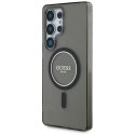Etui Guess Glitter Circle Classic Logo MagSafe do Samsung Galaxy S25 Ultra czarny Guess