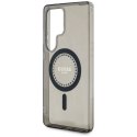 Etui Guess Rhinestones Printed Classic Logo MagSafe Samsung Galaxy S25 Ultra czarny Guess