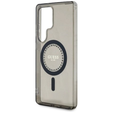 Etui Guess Rhinestones Printed Classic Logo MagSafe Samsung Galaxy S25 Ultra czarny Guess