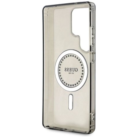 Etui Guess Rhinestones Printed Classic Logo MagSafe Samsung Galaxy S25 Ultra czarny Guess