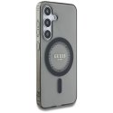 Etui Guess Rhinestones Printed Classic Logo MagSafe Samsung Galaxy S25 czarny Guess