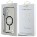 Etui Guess Rhinestones Printed Classic Logo MagSafe Samsung Galaxy S25 czarny Guess