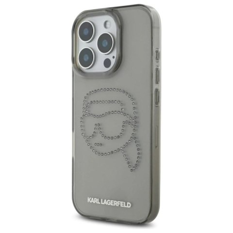 Etui Karl Lagerfeld IML Rhinestones Karl Head na iPhone 16 Pro Max 6.9" - czarne Karl Lagerfeld