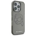 Etui Karl Lagerfeld IML Rhinestones Karl Head na iPhone 16 Pro Max 6.9" - czarne Karl Lagerfeld
