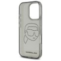 Etui Karl Lagerfeld IML Rhinestones Karl Head na iPhone 16 Pro Max 6.9" - czarne Karl Lagerfeld