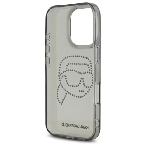 Etui Karl Lagerfeld IML Rhinestones Karl Head na iPhone 16 Pro Max 6.9" - czarne Karl Lagerfeld