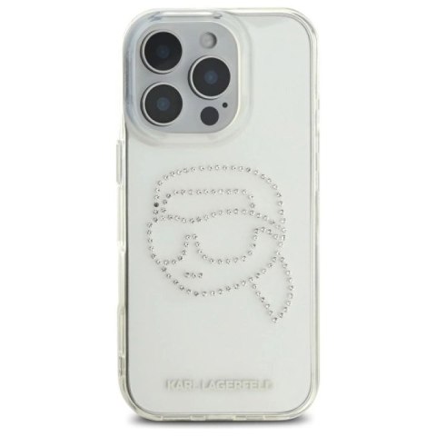 Etui Karl Lagerfeld IML Rhinestones Karl Head na iPhone 16 Pro Max 6.9" - przezroczyste Karl Lagerfeld