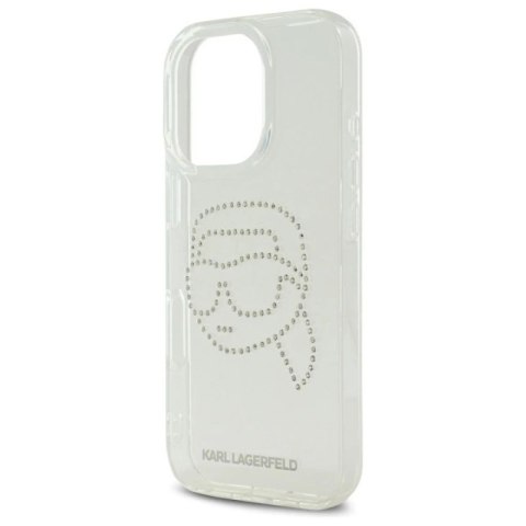 Etui Karl Lagerfeld IML Rhinestones Karl Head na iPhone 16 Pro Max 6.9" - przezroczyste Karl Lagerfeld
