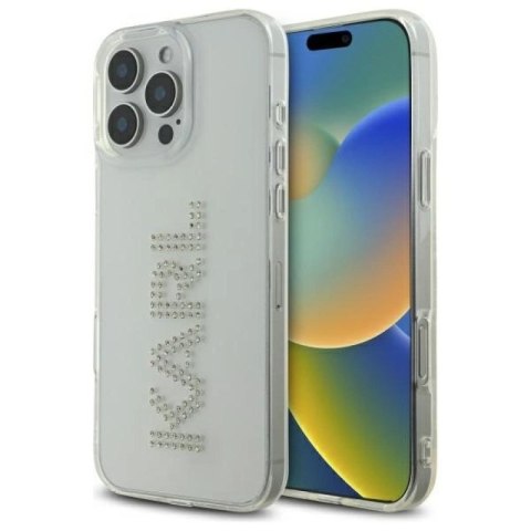 Etui Karl Lagerfeld IML Rhinestones Logo na iPhone 16 Pro Max 6.9" - przezroczyste Karl Lagerfeld