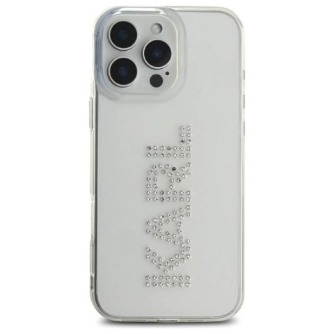 Etui Karl Lagerfeld IML Rhinestones Logo na iPhone 16 Pro Max 6.9" - przezroczyste Karl Lagerfeld