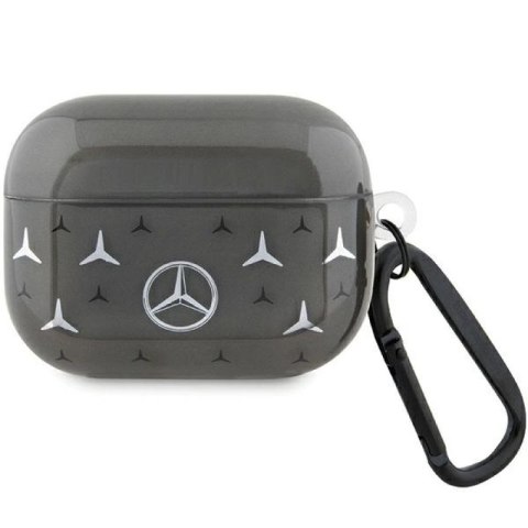 Etui Mercedes Large Star Pattern na AirPods Pro - czarne Mercedes