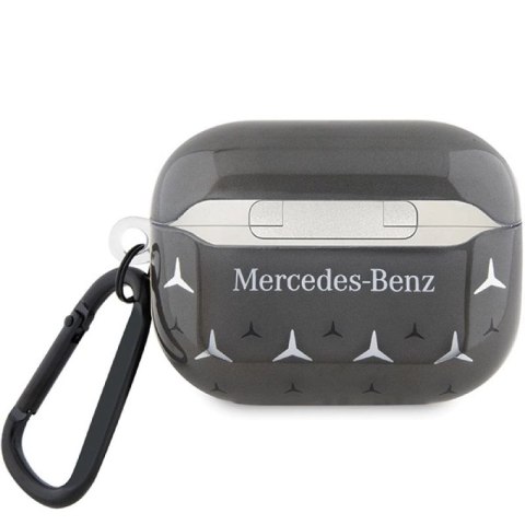 Etui Mercedes Large Star Pattern na AirPods Pro - czarne Mercedes