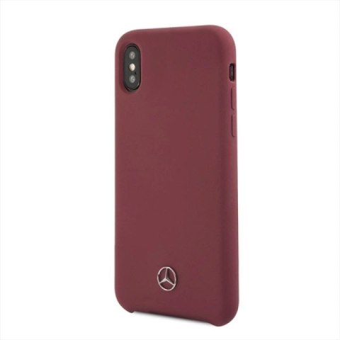 Etui Mercedes Silicone Line na iPhone X / XS - czerwone Mercedes