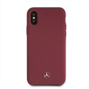 Etui Mercedes Silicone Line na iPhone X / XS - czerwone Mercedes