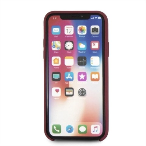 Etui Mercedes Silicone Line na iPhone X / XS - czerwone Mercedes