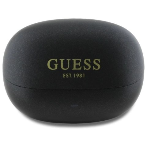 Słuchawki Bluetooth Guess Capsule Printed Logo TWS + stacja dokująca - czarne Guess
