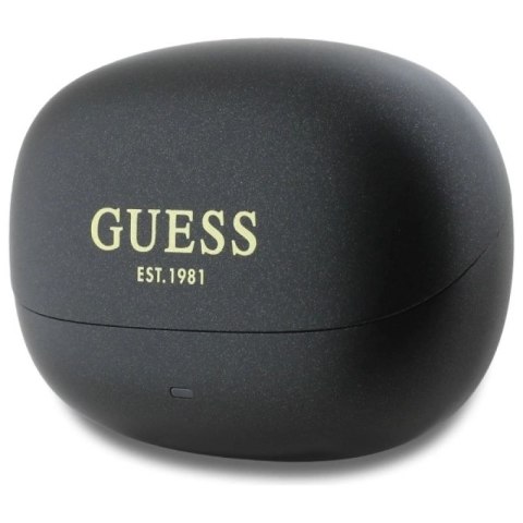 Słuchawki Bluetooth Guess Capsule Printed Logo TWS + stacja dokująca - czarne Guess