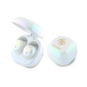 Słuchawki Bluetooth Guess Iridescent 4G Printed Logo TWS + stacja dokująca - białe Guess
