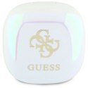 Słuchawki Bluetooth Guess Iridescent 4G Printed Logo TWS + stacja dokująca - białe Guess