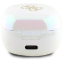 Słuchawki Bluetooth Guess Iridescent 4G Printed Logo TWS + stacja dokująca - białe Guess