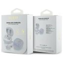 Słuchawki Bluetooth Guess Iridescent 4G Printed Logo TWS + stacja dokująca - białe Guess