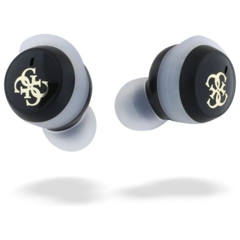 Słuchawki Bluetooth Guess Iridescent 4G Printed Logo TWS + stacja dokująca - czarne Guess