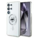 Etui Karl Lagerfeld Button Choupette Head Printed Logo MagSafe Samsung Galaxy S25 Ultra biały Karl Lagerfeld