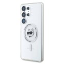 Etui Karl Lagerfeld Button Choupette Head Printed Logo MagSafe Samsung Galaxy S25 Ultra biały Karl Lagerfeld