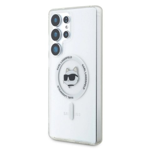 Etui Karl Lagerfeld Button Choupette Head Printed Logo MagSafe Samsung Galaxy S25 Ultra biały Karl Lagerfeld