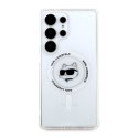 Etui Karl Lagerfeld Button Choupette Head Printed Logo MagSafe Samsung Galaxy S25 Ultra biały Karl Lagerfeld