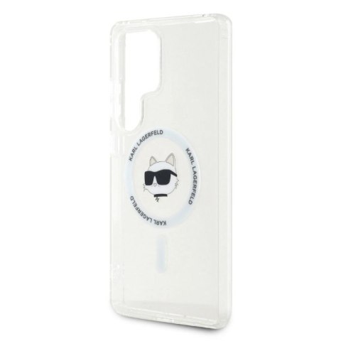 Etui Karl Lagerfeld Button Choupette Head Printed Logo MagSafe Samsung Galaxy S25 Ultra biały Karl Lagerfeld