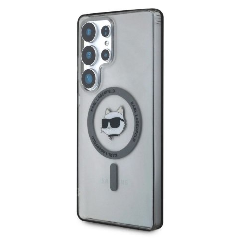 Etui Karl Lagerfeld Button Choupette Head Printed Logo MagSafe Samsung Galaxy S25 Ultra czarny Karl Lagerfeld