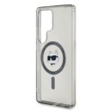 Etui Karl Lagerfeld Button Choupette Head Printed Logo MagSafe Samsung Galaxy S25 Ultra czarny Karl Lagerfeld