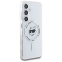 Etui Karl Lagerfeld Button Choupette Head Printed Logo MagSafe Samsung Galaxy S25 biały Karl Lagerfeld