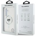 Etui Karl Lagerfeld Button Choupette Head Printed Logo MagSafe Samsung Galaxy S25 biały Karl Lagerfeld