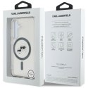 Etui Karl Lagerfeld Button Karl & Choupette Heads Printed Logo MagSafe Samsung Galaxy S25 Plus czarny Karl Lagerfeld