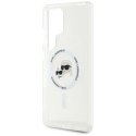 Etui Karl Lagerfeld Button Karl & Choupette Heads Printed Logo MagSafe Samsung Galaxy S25 Ultra biały Karl Lagerfeld
