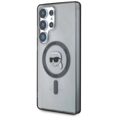 Etui Karl Lagerfeld Button Karl Head Printed Logo MagSafe Samsung Galaxy S25 Ultra czarny Karl Lagerfeld