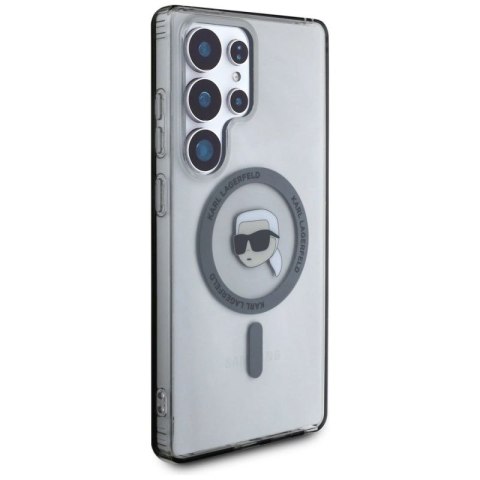 Etui Karl Lagerfeld Button Karl Head Printed Logo MagSafe Samsung Galaxy S25 Ultra czarny Karl Lagerfeld