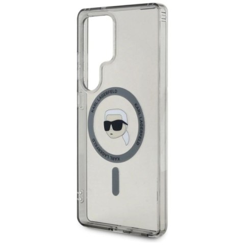 Etui Karl Lagerfeld Button Karl Head Printed Logo MagSafe Samsung Galaxy S25 Ultra czarny Karl Lagerfeld