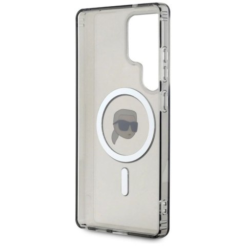 Etui Karl Lagerfeld Button Karl Head Printed Logo MagSafe Samsung Galaxy S25 Ultra czarny Karl Lagerfeld