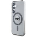 Etui Karl Lagerfeld Button Karl Head Printed Logo MagSafe Samsung Galaxy S25 czarny Karl Lagerfeld