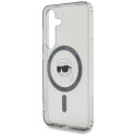 Etui Karl Lagerfeld Button Karl Head Printed Logo MagSafe Samsung Galaxy S25 czarny Karl Lagerfeld