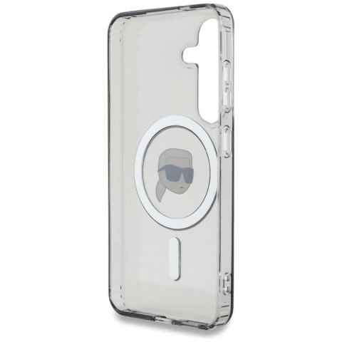 Etui Karl Lagerfeld Button Karl Head Printed Logo MagSafe Samsung Galaxy S25 czarny Karl Lagerfeld