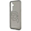 Etui Karl Lagerfeld Rhinestones Karl Head Logo Samsung Galaxy S25 czarny Karl Lagerfeld