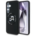 Etui Karl Lagerfeld Silicone Double Heads And Circle MagSafe Samsung Galaxy S25 Plus czarny Karl Lagerfeld