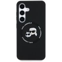 Etui Karl Lagerfeld Silicone Double Heads And Circle MagSafe Samsung Galaxy S25 Plus czarny Karl Lagerfeld